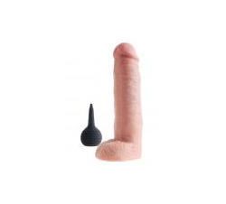 King Cock 10 inches Squirting Cock Balls Beige 